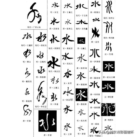 水字|漢字「水」：字形演變